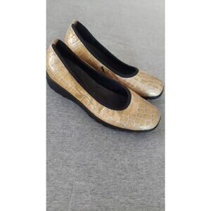 Josef Seibel Airped Plus Comfort Leather Croc Print  Loafer Walking Women Sz 7.5